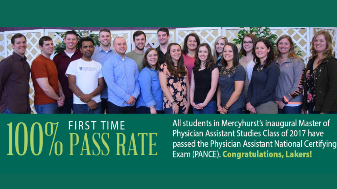 100% first time pass rate; All students in 六合彩开奖记录t's Physician Assistant Studies class of 2017 have passed the Physician Assistant National Certifying Exam (PANCE). Congratulations, Lakers!